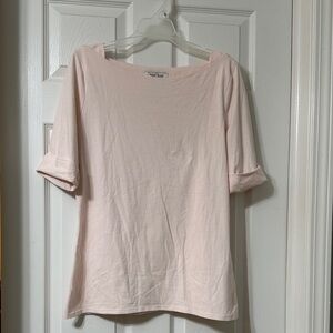 White House Black Market Light Pink Short Sleeve Top
